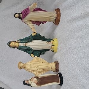 Religious Vintage Figures Resin And Plastic. In Good Condition  See Photos.